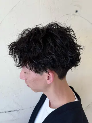 ショート パーマ メンズ メンズ特化/パーマ指 名No.1/百瀬太郎のヘアスタイル