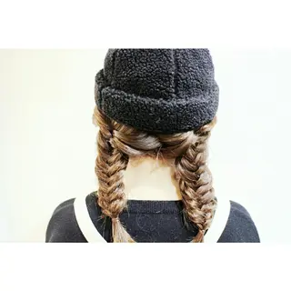 ヘアアレンジ Click所属・クニモトハルナ ボブ/柔らかカラーのヘアスタイル