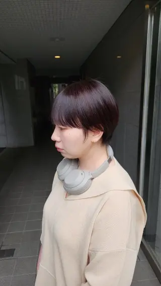 ショート カコ/レイヤーカット ヘアアレンジのヘアスタイル