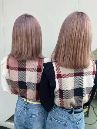 セミロング カラー ヘアアレンジ APREKO SAYAKAのヘアスタイル