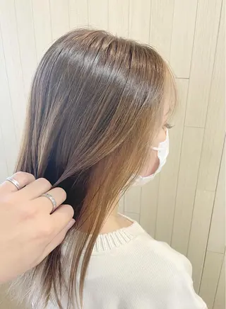 ミディアム カラー ケアブリーチ /髪質 改善/古橋圭史郎のヘアスタイル
