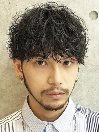 ショート カラー パーマ メンズ RETOUCH by fifth 銀座店所属・似合わせカット /fifth富樫倭のヘアスタイル