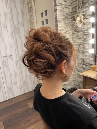 ミディアム ヘアアレンジ hair make  Lucciのヘアスタイル