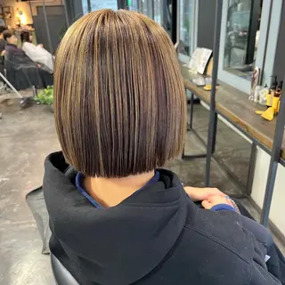 ミディアム カラー 💘 艶モテ/丁寧 カット💘rina.のヘアスタイル