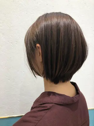 ショート カラー 似合わせボブ💓/ 美髪縮毛✨豊嶋龍佑のヘアスタイル