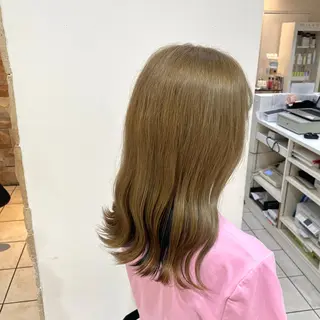 ミディアム カラー ブリーチ/ヘアセット 【𝙍𝙞𝙣𝙤】のヘアスタイル
