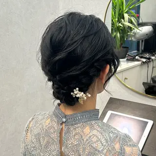 ミディアム ヘアアレンジ sita stylist　あみのヘアスタイル