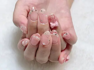 ネイル 長さだし/持込/ ins風ネイル/Umのネイルデザイン