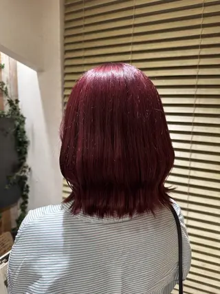 ミディアム カラー 岡本 葵のヘアスタイル