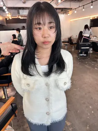 ミディアム ボブ/ぱつっとボブ/ 谷口 海星のヘアスタイル