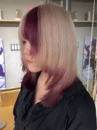 ロング カラー りょうへい/ 全頭ブリーチ/渋谷のヘアスタイル