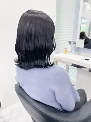 ミディアム カラー ヘアアレンジ Ella所属・nana【艶髪】/ レイヤー/縮毛矯正のヘアスタイル