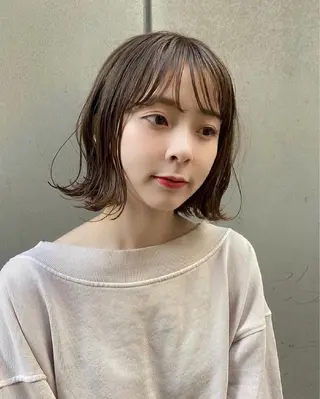 ショート カラー ボブ、ミディアム得意 🤍Emmy🤍のヘアスタイル