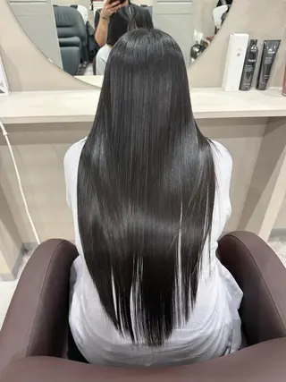 セミロング mimiiy梅田 中崎町ハイトーンのヘアスタイル