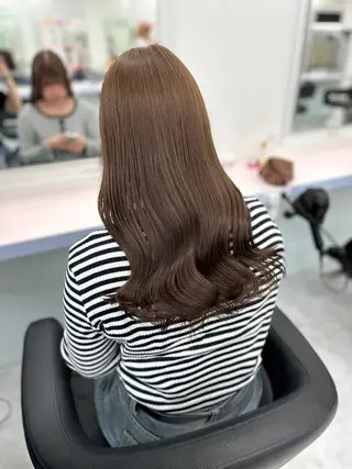 セミロング カラー 🫧ハイトーン🫧 ベージュ🫧徹哉のヘアスタイル