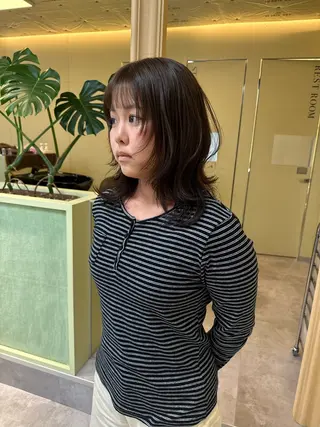 セミロング カラー 伶風/ボブ/ ハッシュカットのヘアスタイル