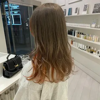 セミロング カラー ヘアアレンジ GO TODAY  SHAiRE SALON岡山所属・Sana/ 耳ツボ/インナーのヘアスタイル