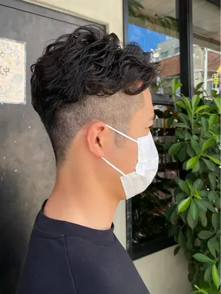 ショート パーマ メンズ 【扉gate】野崎 英幸のヘアスタイル