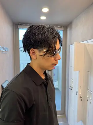 パーマ メンズ SALOWIN 中目黒店所属・✨中目黒✨ ヒグチリョウヤ✨のヘアスタイル