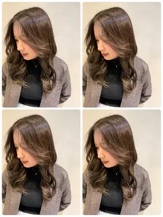セミロング カラー RAF TOKYO所属・10月限定モニター 髪質改善美髪矯正のヘアスタイル