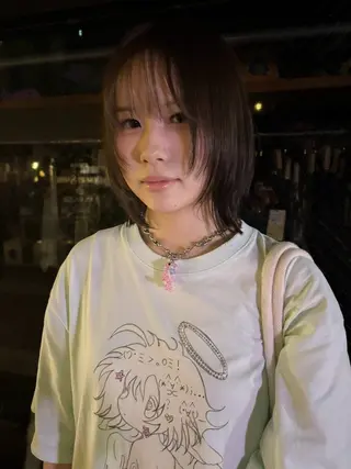 ショート カラー レイヤー/お洒落 🎵ハイトーン/りりのヘアスタイル