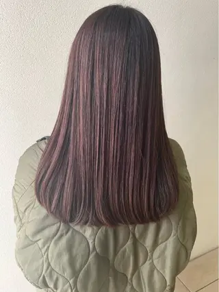 セミロング カラー 沢田 瞳のヘアスタイル