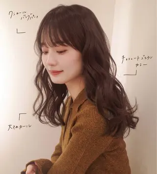 ロング カラー パーマ Un ami  shibuya所属・MON/ショート ／パーマのヘアスタイル