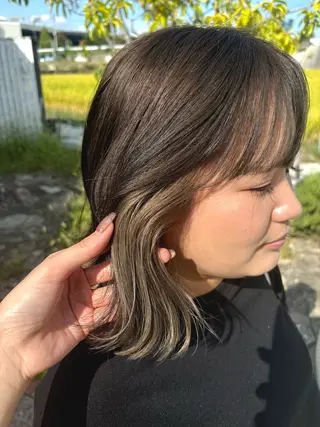 ミディアム カラー meuche…lego【ミューシェ】所属・西村 春菜のヘアスタイル