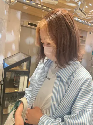 ミディアム カラー 艶ハイトーン👑♡ NATSUKIのヘアスタイル