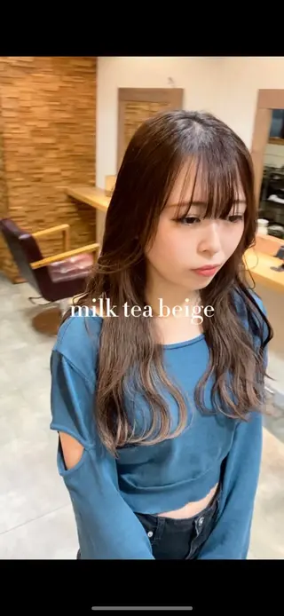 ロング カラー little×PORTO 元町店所属・藤本 あさひのヘアスタイル