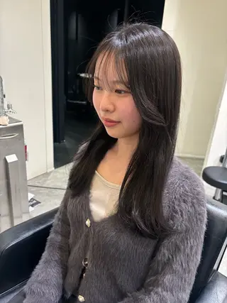 ロング カラー 前野 恵鈴のヘアスタイル