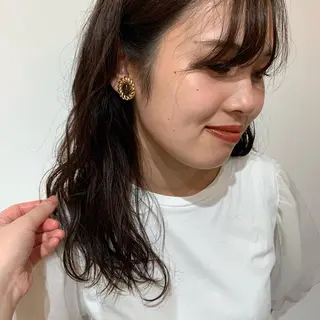セミロング パーマ yukie🌷 /暖色🍒梅田サロンのヘアスタイル