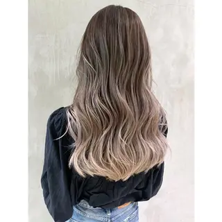 セミロング カラー ヘアアレンジ パーマ ITbyALBUM 中野店のヘアスタイル