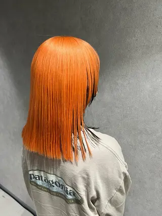 ミディアム カラー mimiiy梅田 中崎町ハイトーンのヘアスタイル