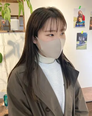 セミロング 金田 夏野のヘアスタイル