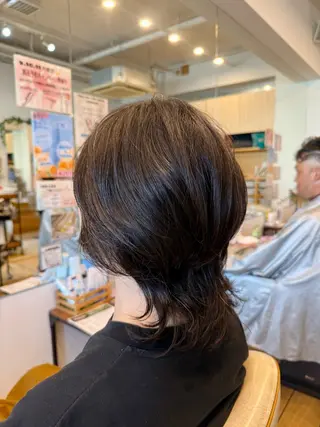 ミディアム 中野 亮のヘアスタイル