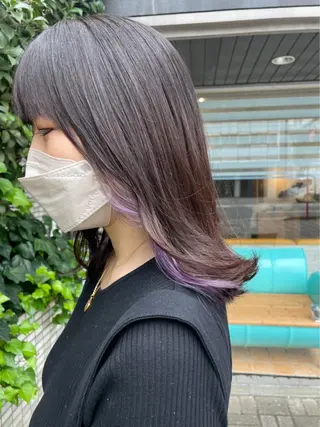 ミディアム カラー カワシマ セイカのヘアスタイル