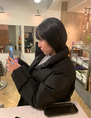 ミディアム カラー スパイラルパーマ 🌐hina⭐️のヘアスタイル