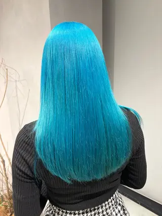 セミロング 渋谷ハイトーン/ デザインカラー阿部のヘアスタイル