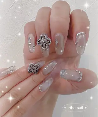 ネイル 艶/マグネット/網紅 /韓国/岩下りほのネイルデザイン