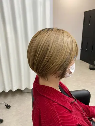 ショート 透明感ワンカラー梅田 ダブルカラー/川上のヘアスタイル