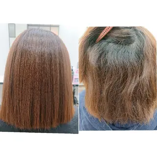 ミディアム 😺Takako😺 髪質改善&縮毛矯正のヘアスタイル