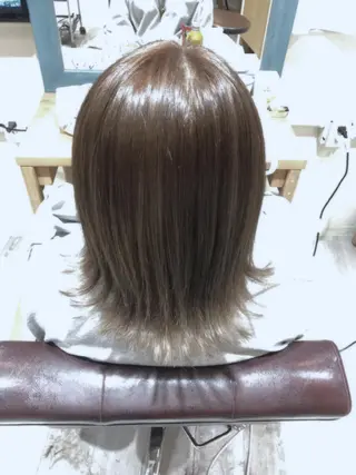 ミディアム カラー パーマ ヘアアレンジ メンズ キッズ ネイル マツエク・マツパ バレイヤージュ/ 髪質改善/渡邉悟🌱のヘアスタイル