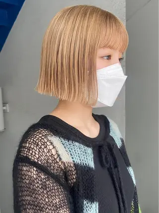 ミディアム カラー パーマ ヘアアレンジ メンズ ハイトーン/レイヤー 🌸さくらのヘアスタイル