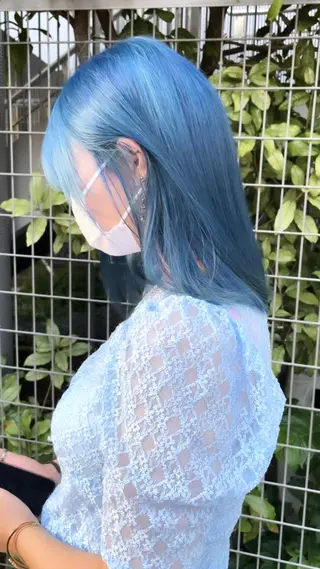 ミディアム カラー 難波/心斎橋/ボブ/ 髪質改善/ハイトーンのヘアスタイル