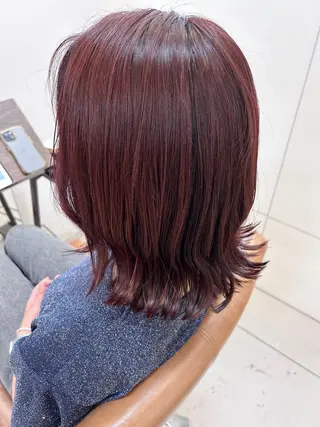 ミディアム 阪田 真奈未のヘアスタイル