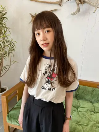 ロング カラー 廣元 早紀のヘアスタイル