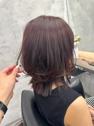 セミロング カラー Misora/ボブ/ レイヤー/艶カラーのヘアスタイル