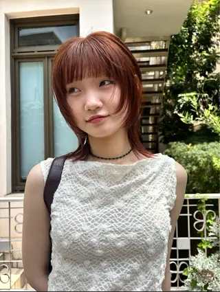 ミディアム カラー 田中 隼斗のヘアスタイル