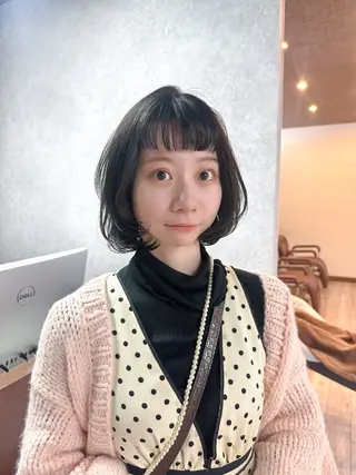 ミディアム カラー 高橋 みく/ minim 暖色のヘアスタイル